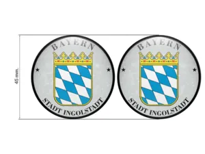 TÜV Kennzeichen-Sticker Stadt Ingolstadt Nummernschild plakette
